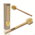 Custom Logo Nature Bamboo Beech Wood Bottle Brush with Sisal Bristle Long Handle Hanging Design Cleaning Brush for Water Bottles