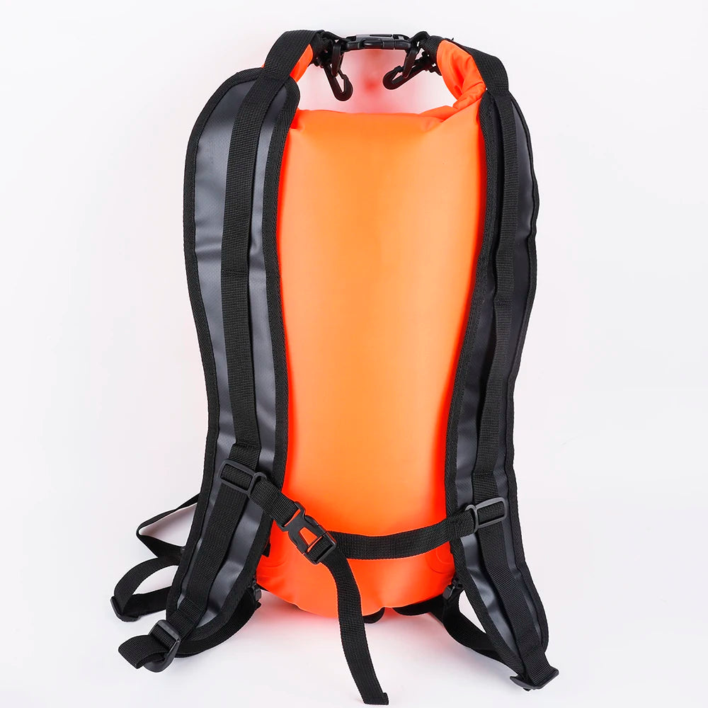 Adjustable Strap Brightly Colored Floating PVC Buoy and Dry Bag for Swimming & Camping & Hiking