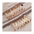 Multi Models Fashion Jewelry Rose Gold Plated Roman Numeral Cuff Bangles CZ Tarnish Free Gold Stainless Steel Bangle for Women