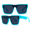2025 Retro Square Large Frame Sunglasses Trendy Ins Style One Piece PC Lens for Women and Men