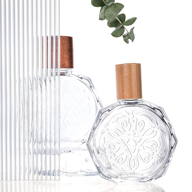 Recyclable Luxury 30ml 50ml 100ml Frosted Glass Perfume Bottle with Screw Cap