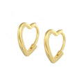 925 Sterling Silver Fashion Jewelry Earrings Ear Buckle Heart Shaped Gold Plated Stud Earrings for Women