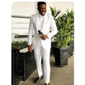 New Custom Made White 2 Pieces Groom Tuxedos Handsome  Men Suits Business Arket blazer Sets (Jacket+Pants)