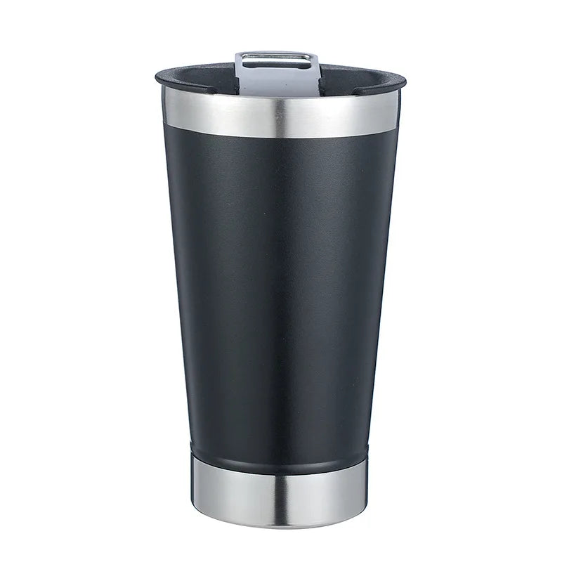 Madou Portable Car Cup 500ml Double Stainless Steel Thermal Insulation Lid Bottle Opener for Office Use for Cold Beer Water