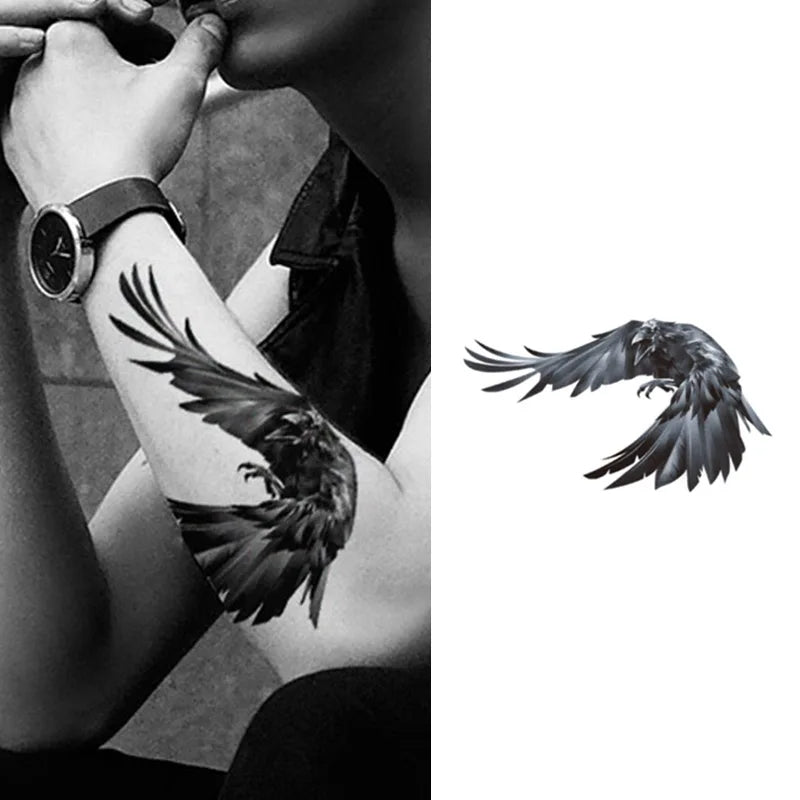 Falcon Tato Body Water Transfer Temporary Full Hand Permanent Eagle Tattoo Stickers Realistic Printing Realistic Tattoos