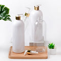 1L Large Capacity 1000ML Plastic PET Bottle with Golden Head Pump for Skin Care Lotion Storage Beauty & Personal Care Product