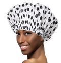 Waterproof Bath Hat Thick Disposable Elastic Cap Dot Print Women Spa Hair Salon Shower Supplies Hotel Home One-off Cap