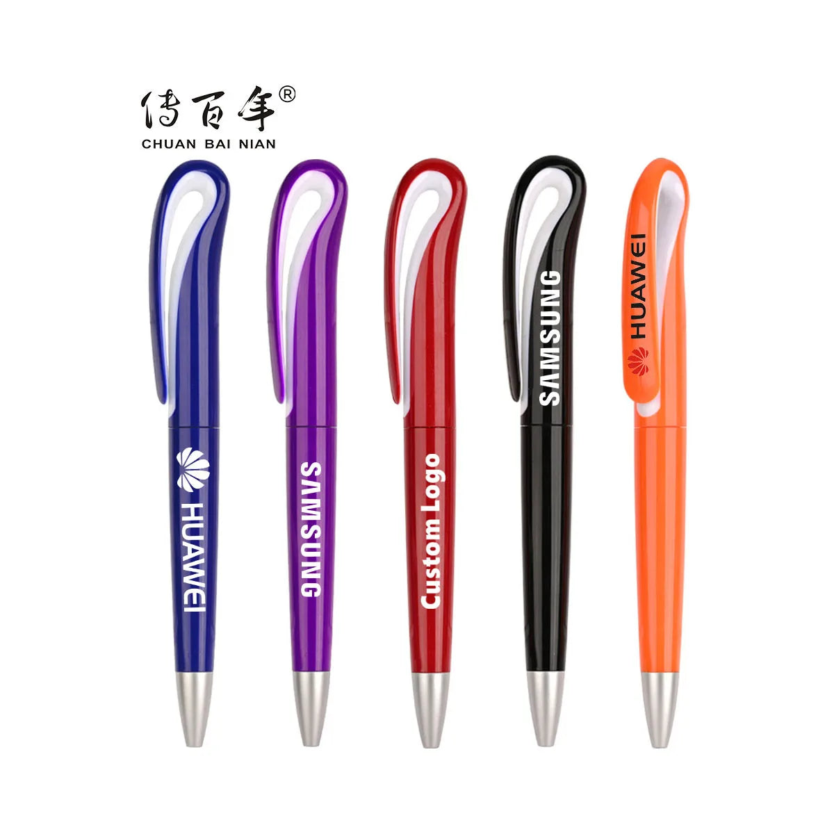 Hot Selling Promotional Personalized Gift Colorful Plastic Twist Ballpoint Pen with Custom Logo for CENTURY YZ-2007