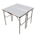 Lightweight Aluminum Folding Table Portable Height Adjustable Modern Outdoor Dining Set for Camp BBQ Park Use
