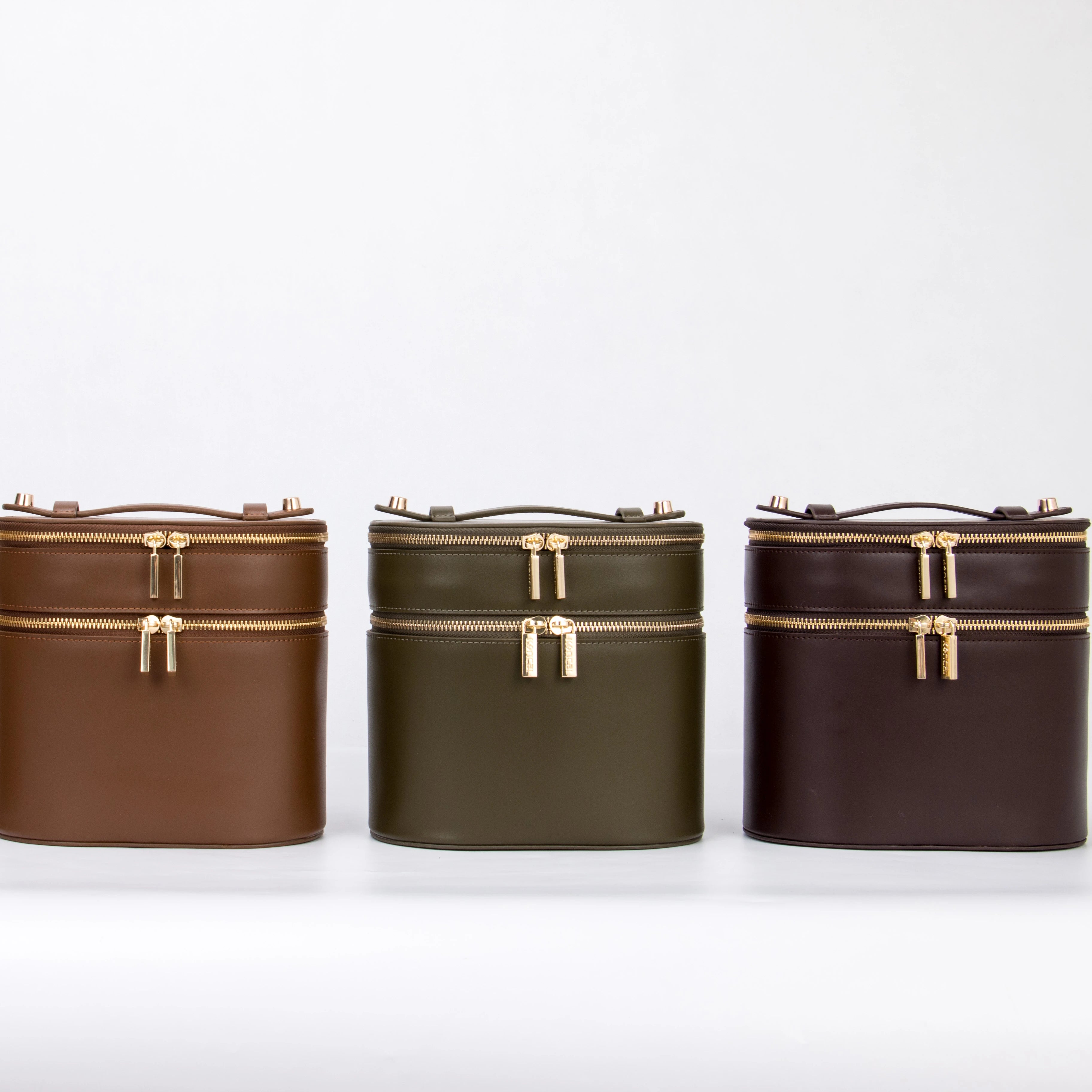 Women's PU Leather Travel Organizer Cosmetic Bag Wholesale OEM/ODM Portable Durable for Toiletry Bag with Zipper Closure