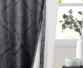 Soft Velvet Grommet Curtains for Bay Window Modern Style Thermal Energy Saving 108 Inches Long Luxury Gold Foil Print Drapes 2
