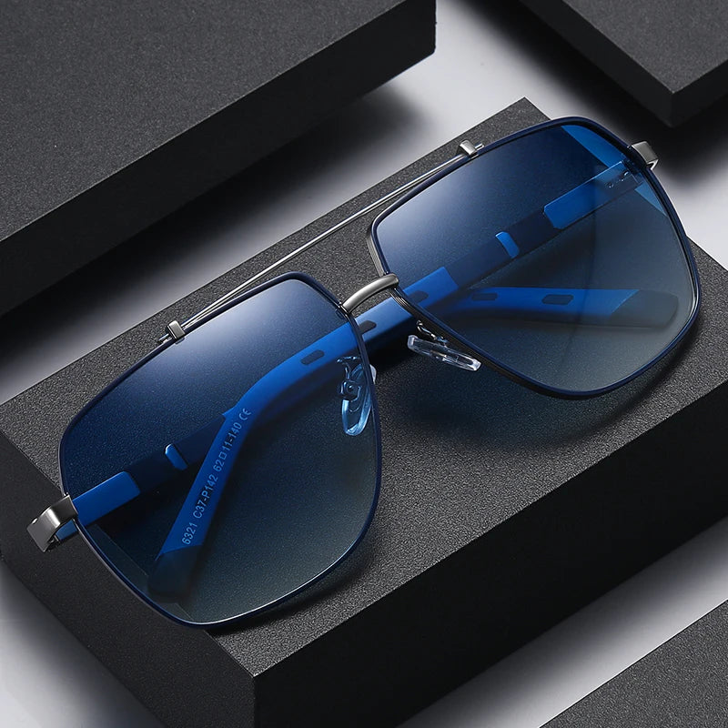 Wholesale Trendy Luxury Aviation Double Bridge Polarized UV400 Metal Sunglasses for Men Wholesale Eyewear Suppliers
