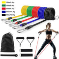 Factory Cross-Border Latex TPE Pull Rope 11-Piece Multifunctional Long Elastic Resistance Bands Tube Set