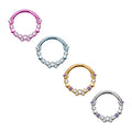 ASTM F136 G23 Titanium 16G Multicolor Septum Hoop Clicker Nose Ring Ear Cartilage Daith Helix Tragus Women Body Piercing Jewelry