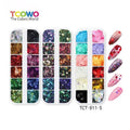 12 Grids Valentine's Day Glitter Love Sequins  Macaroon Color Heart Mix Glitter for Nail Hair Beauty Body Art Party Decor