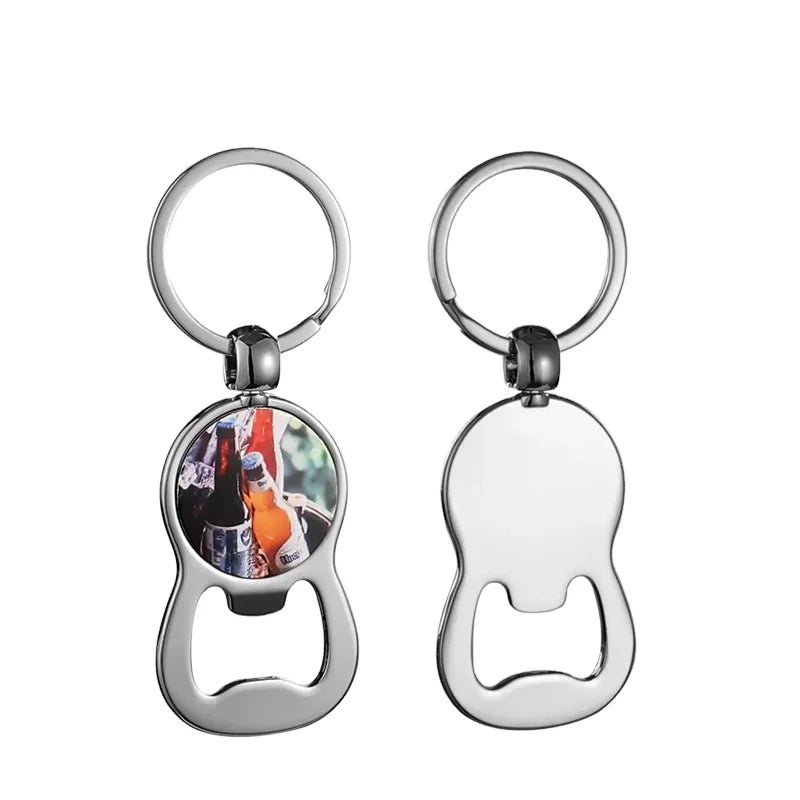 Fashion Style Bottle Opener Keychain Sublimation Metal Opener Keychain