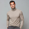 Men's Luxury Ultra-Soft Warm and Elegant Luxury Cashmere Turtleneck Sweater Breathable Anti-Wrinkle Knit Pullover for Winter