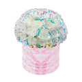 Factory Supply Customized Logo Plastic Artificial Galaxy Enchanted Dome Shape Rose Arrangement in Gift Box for Christmas