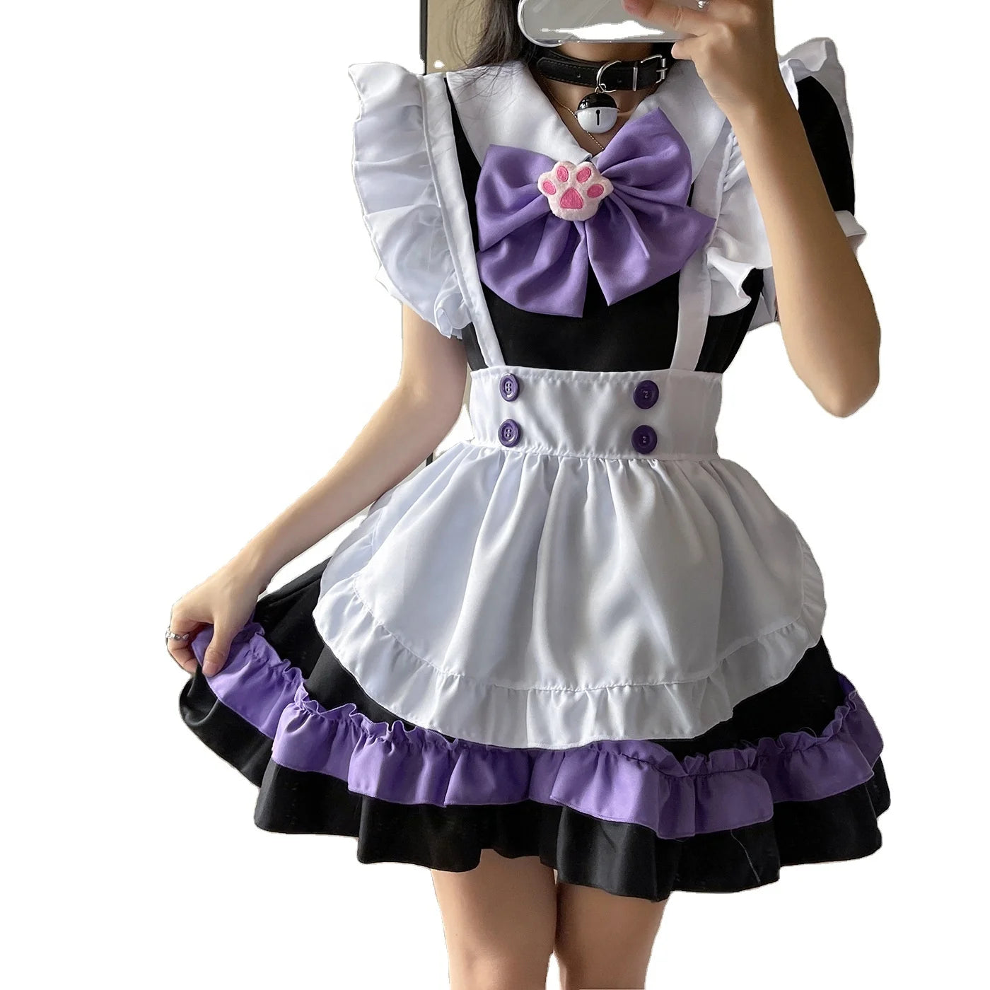 S-5XL Large Size Maid Outfit Super Cute Big Bow Lolita Dress Women's Big boss pink Blue Cute Skirt Dropshippping