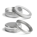 Round Decorative Gift Empty Tin Can Jars Custom Matte Storage Wax Aluminum Jars Large Round Metal Tins Container with Window Lid