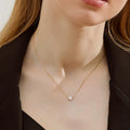 2022 European and American Fashion Stainless Steel 14K Gold Light Luxury Flash Diamond Zircon Bamboo Chain Choker Necklace