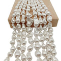 16 Inch 100% Keshi Freshwater Pearl in Strand  15-33 mm  Biggest  Baroque Pearl  Shiny White Plating Color full Hole Drilled