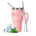 WeVi Wholesale 20oz 30oz 40oz Double Wall Stainless Steel Tumbler Cups Vacuum Insulated Travel Coffee Tumblers with Straw Handle