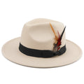 SH-0066 Wide Brim Fedora Hat Men's & Women's Character Style Casual Outdoor Felt Panama Wholesale Four Seasons Customizable
