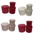 Spot (customizable) Luxury Shu velveteen material Round Set of 3 Flower Gift Packing Box Velvet Round Gift Box Round Hug Bucket