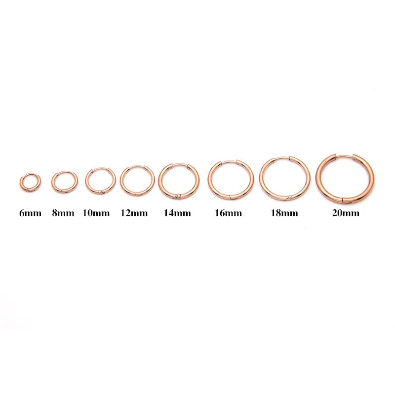 18k Gold Filled Stainless Steel Tiny Huggie Hoop Earrings Plated Multi Color Hypoallergenic Black Earring Huggie Components