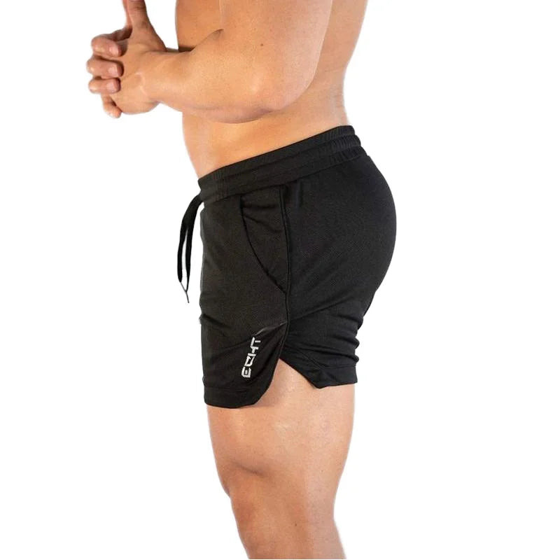 100% Polyester Mens Quick Dry Fitness Sports Shorts With Pockets Custom Mens Active Gym Workout Bodybuilding Short Hot Shorts