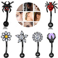 Dark Style Gothic Piercing Eyebrow Nail Personality Zircon Body Piercing Jewelry Wholesale Eyebrow Ring