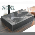SDAYI Modern Design Bathroom Matt Black Color Lavabo Counter Top Cabinet Stone Wash Basin Sink Washbasin Toilet Basin