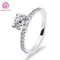 Gorgeous 1ct Eternity Ring Moissanite VVS White D Color Gra Certified Moissanite Rings Hotsale Moissanite Engagement Ring