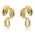 Fashion Irregular Brass Gold Plated Hollowed Out Lips Earrings Jewelry Factory Wholesale