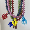SC Wholesale Statement Beaded Necklace Creative Summer Beach Necklace Creative Colorful Octopus Charm Necklace for Women