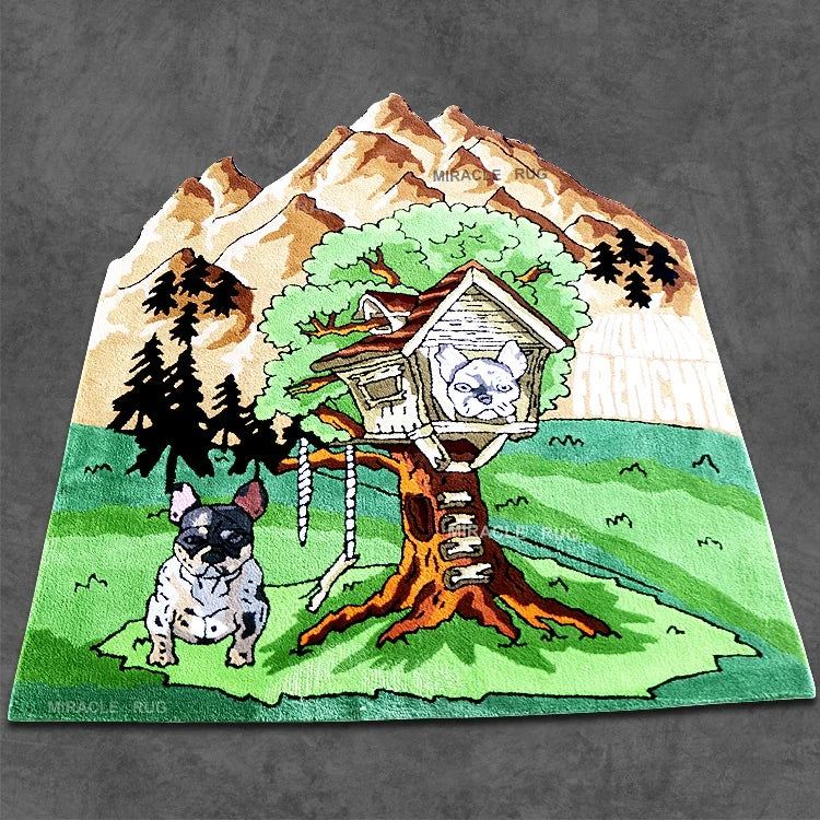 Custom Famous Anime Boy Ins Pop Design Rug Handmade Kid Play Carpet Hand Woven