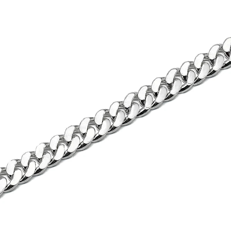 Mens Necklaces S925 Sterling Silver 10mm Curb Cuban Link Chain Jewelry Necklace Bracelets