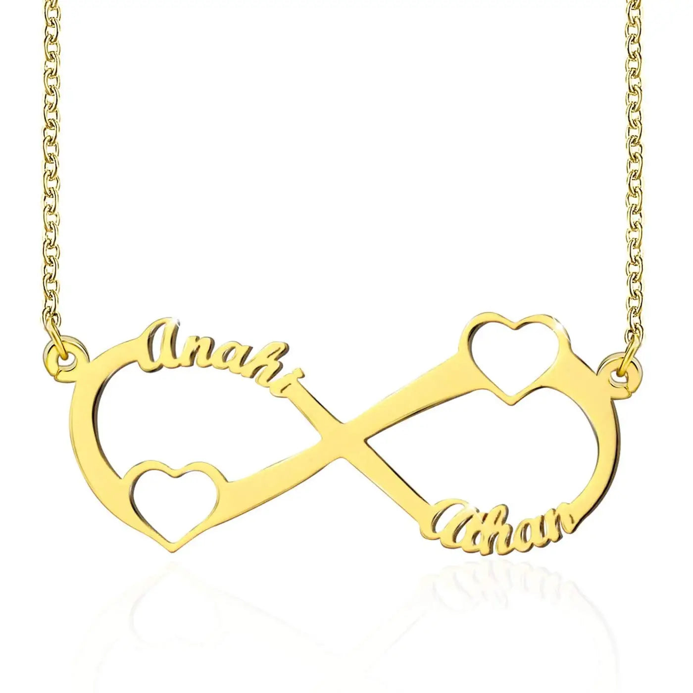 Fatingna Women's Custom 18K Gold Plated Nameplate Personalized Special Name Necklace Fashion Chains Jewelry