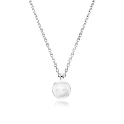 Wholesale New Fashion Jewelry Chain 925 Silver Round Lucky Letter Necklace for Women
