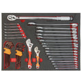 2022 Multi-size 44 Pcs Ratchet Ratchet Hexagonal Tool Set Pallet Tool Trolley Cabinet