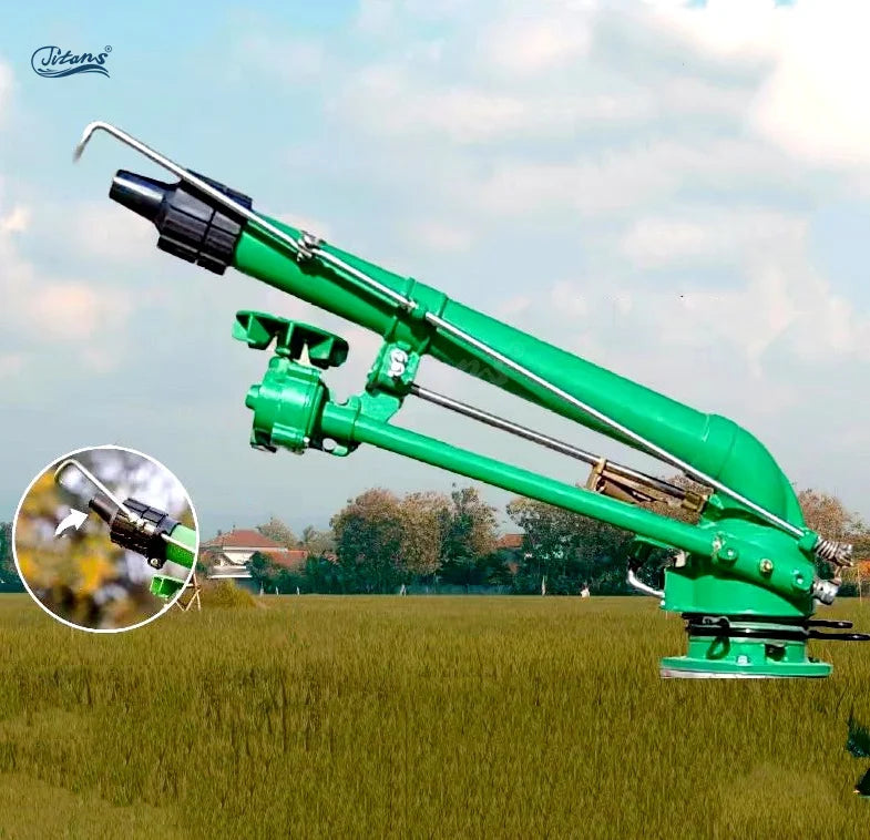 Titans Long-Range Rotating 65M Rain Gun Adjustable Garden Sprinklers for Agriculture Farm Irrigation