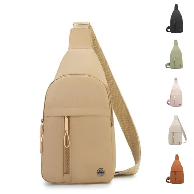 Latest Design Simple Nylon Waterproof Custom Logo Outdoor Casual Gym Cute Women Cross Chest Bag