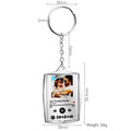 Promotional Photo Inset Carved Key Ring Custom Metal Keychain Photo Holder Frame