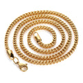 3mm Hip Hop Jewelry Stainless Steel Chain Necklace 18K Gold Plated Necklace Chain Wholesale