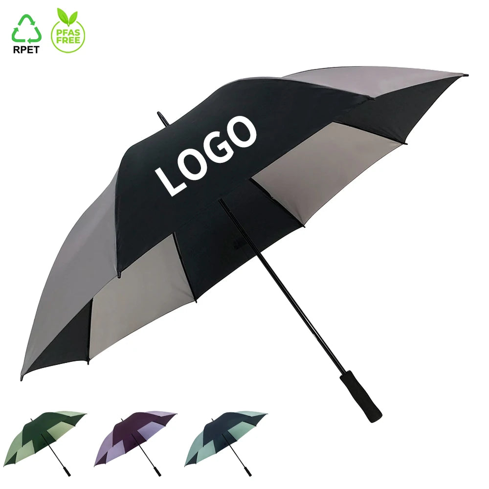 OVIDA 30inch 8k Golf Umbrella Manual Open EVA Handle Large Size Windproof and Rainproof Customizable Golf Umbrella