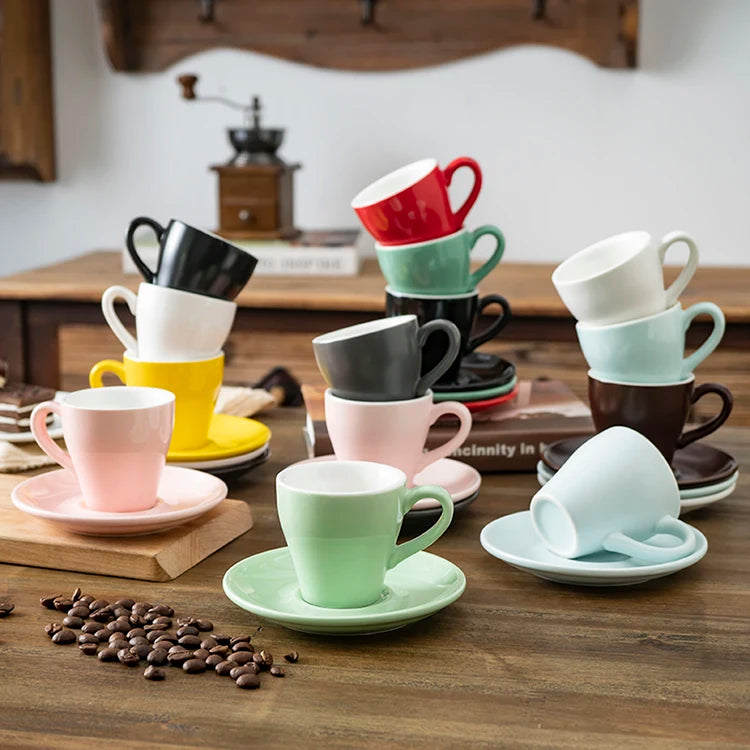 Custom Logo Creative Luxury Porcelain Coffee Mug Ceramic Water Tea Milk Cup With Saucer