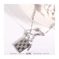 Carline Stainless Steel Fashion Fine Wholesale Stainless Steel Minimalist PVD Gold Plated Pendant Design Necklace