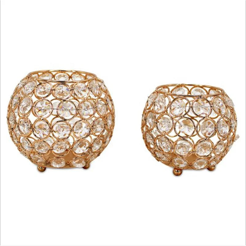 Luxury Ball Shape Crystal Candle Holder