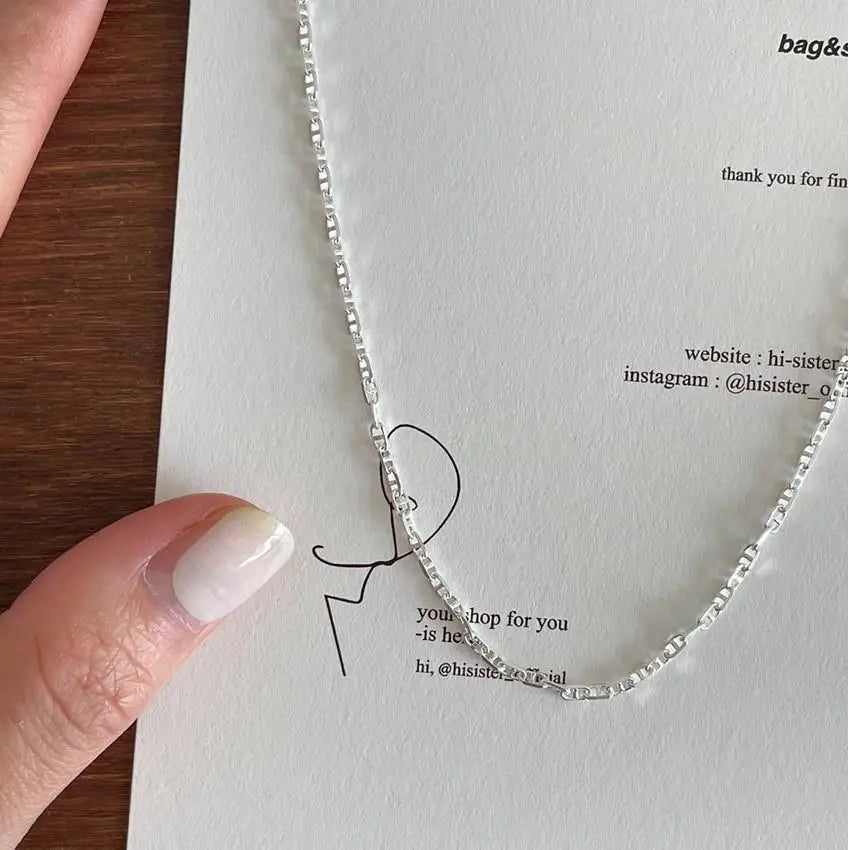 VIANRLA  925 Sterling Silver Chain Necklace Chain for Women Girls Cable Chain Necklace Upgraded Spring-Ring Clasp